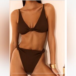 NWT- sanori swim suit bikini basalu top and bottom, m top, bottom s